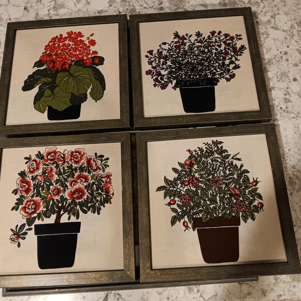 Floral Art on Canvas Set - Multicolor